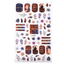 Elegantes Stickers de Uñas 3D - Diseños de Personajes y Flores