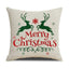 Housse de coussin en coton et lin à motif rayé vert de Noël