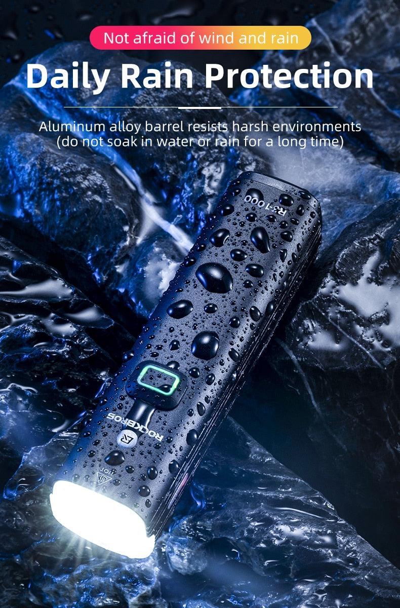 Juego de luces LED para bicicleta recargables por USB - 1000LM a prueba de agua