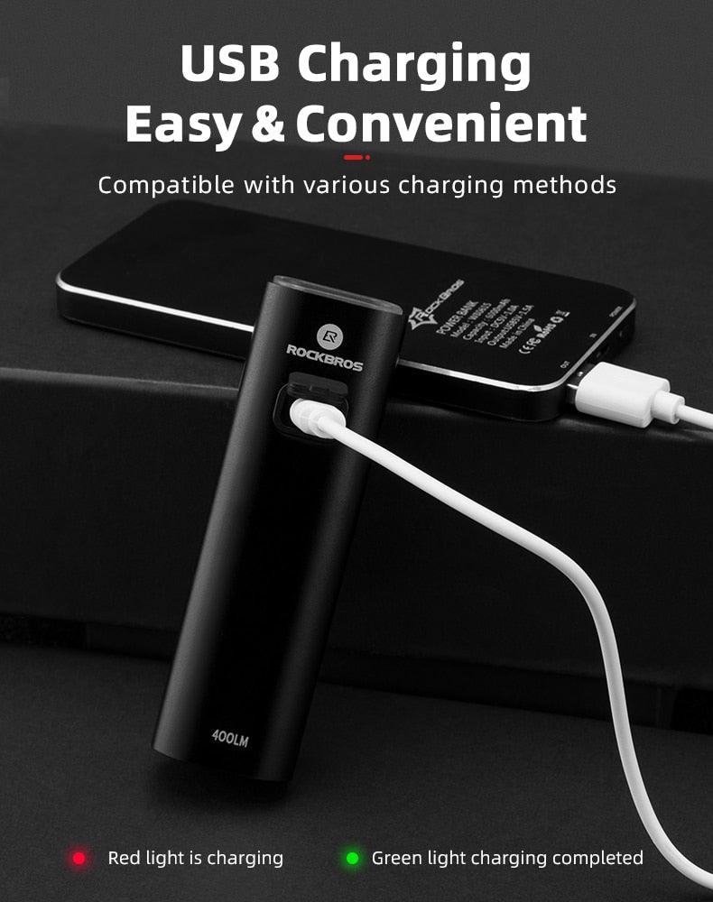 Juego de luces LED para bicicleta recargables por USB - 1000LM a prueba de agua