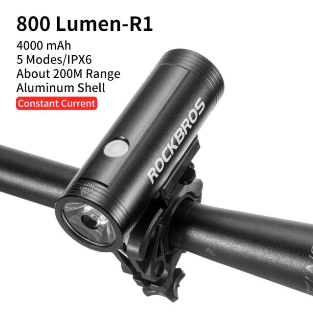 Juego de luces LED para bicicleta recargables por USB - 1000LM a prueba de agua