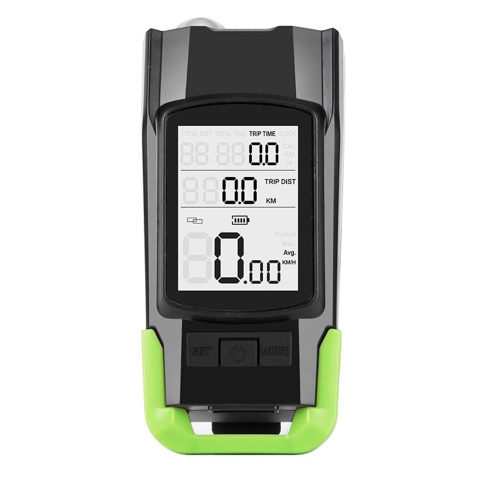 Lumière LED de vélo rechargeable USB 4000mAh et ordinateur avec klaxon