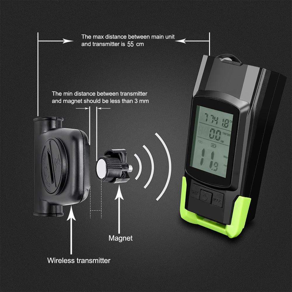 Lumière LED de vélo rechargeable USB 4000mAh et ordinateur avec klaxon