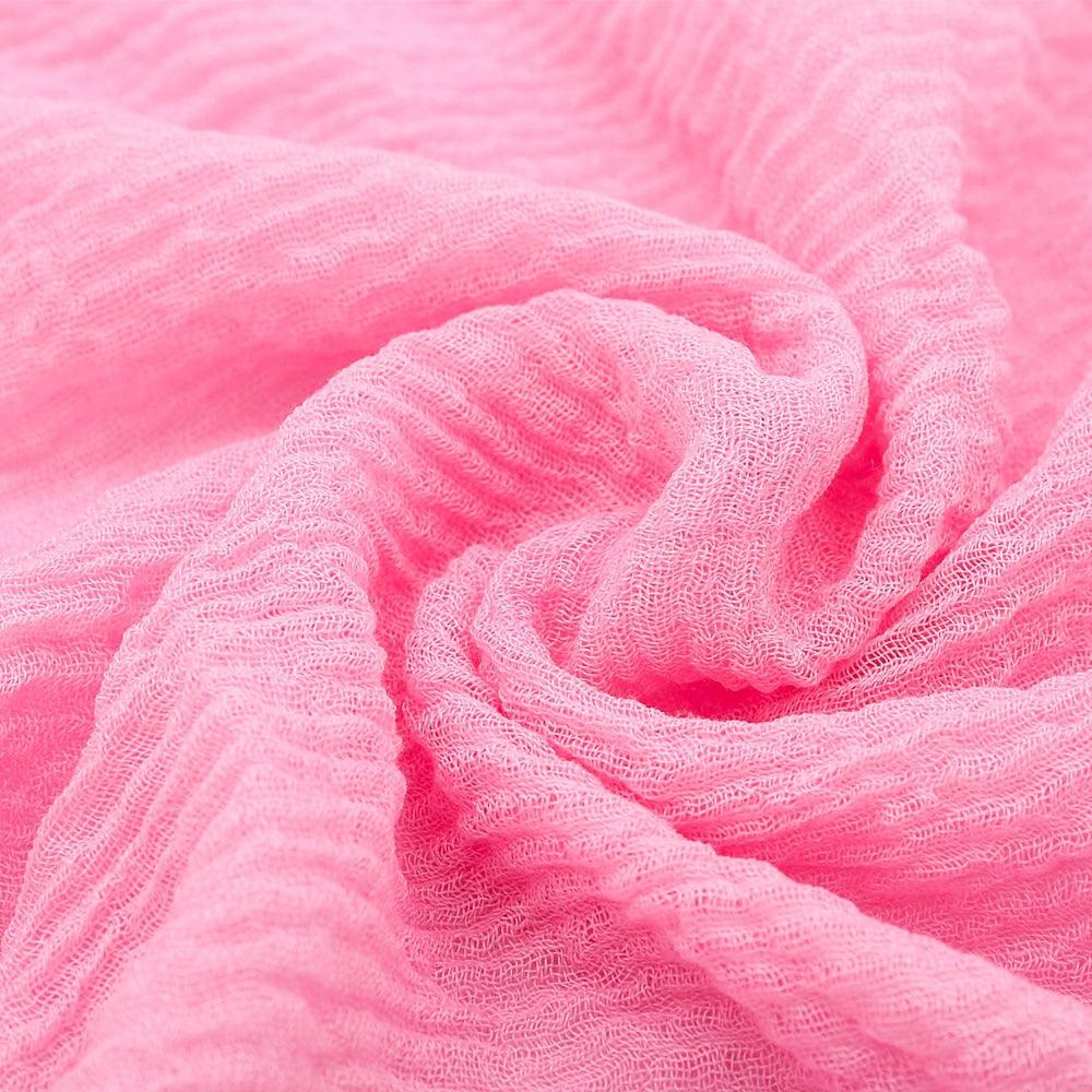 Lightweight Solid Scarf - Premium Cotton Linen Wrap for Women