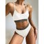 Ensemble de bikini noir taille haute de luxe pour femmes