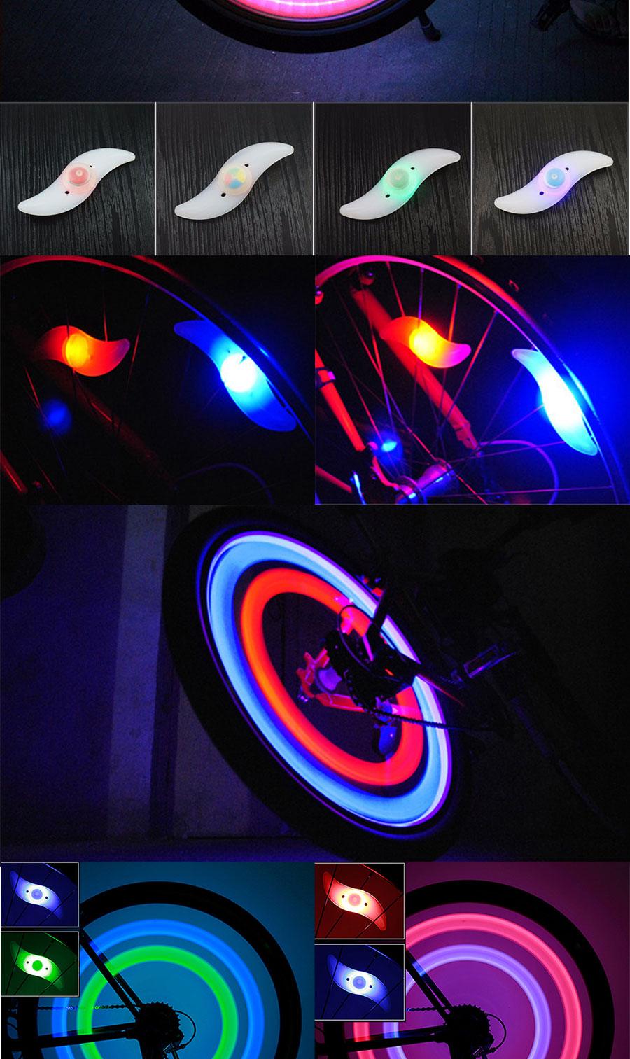 Lumières de rayon de vélo premium - Décoration de sécurité LED brillante