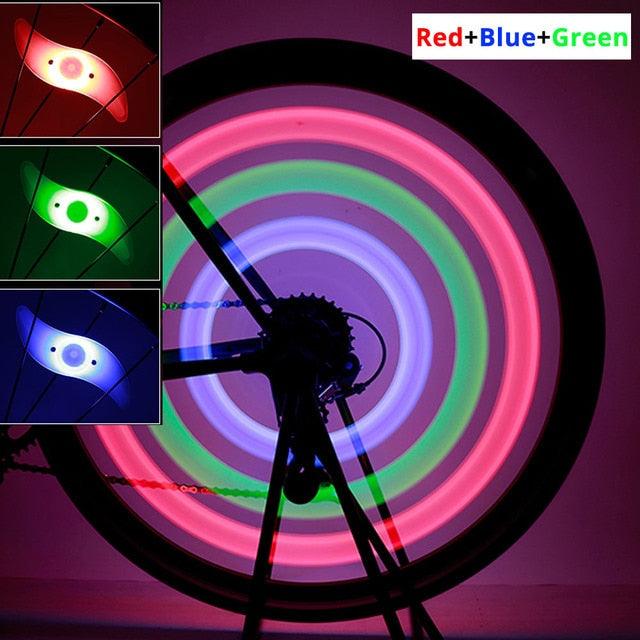Lumières de rayon de vélo premium - Décoration de sécurité LED brillante