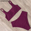 Ribbed High Waist Bikini Set for Women