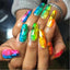 Mixed Acrylic Nail Art Stickers - Unique Leaf Designs
