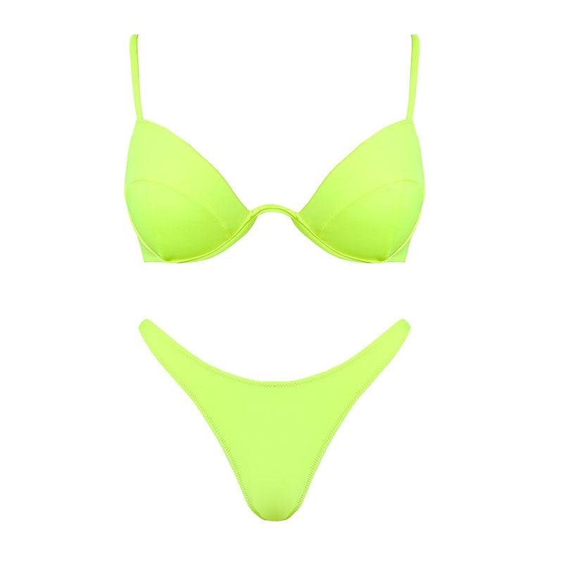 High Waist Leopard Print Bikini Set for Women