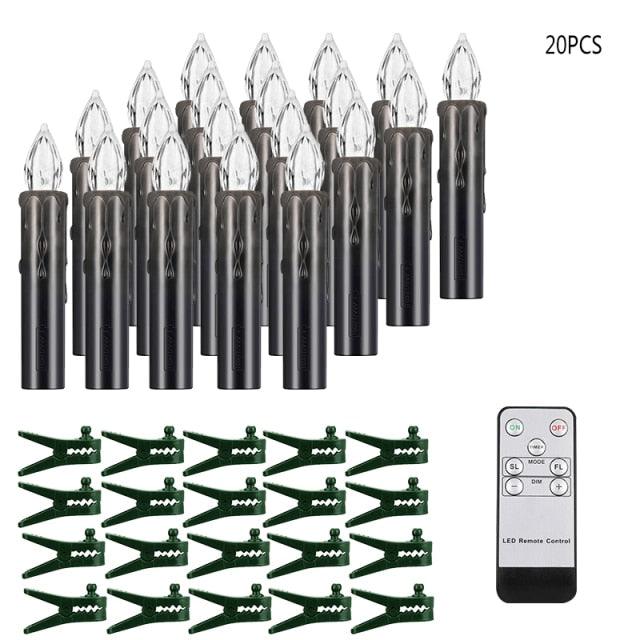 Bougies Taper LED sans Flamme Blanc Chaud avec Télécommande