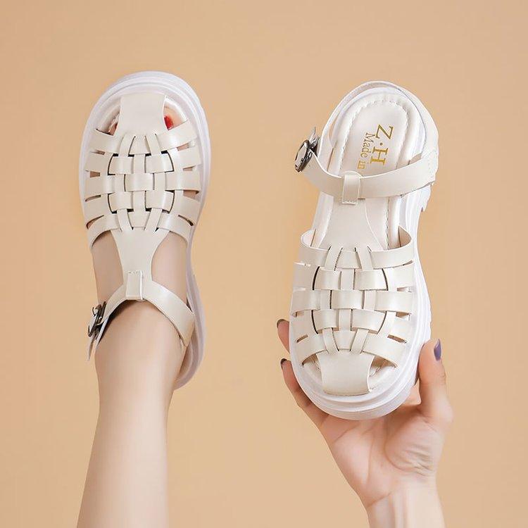 Sandales à plateforme pour femmes avec boucle - Chaussures d'été élégantes