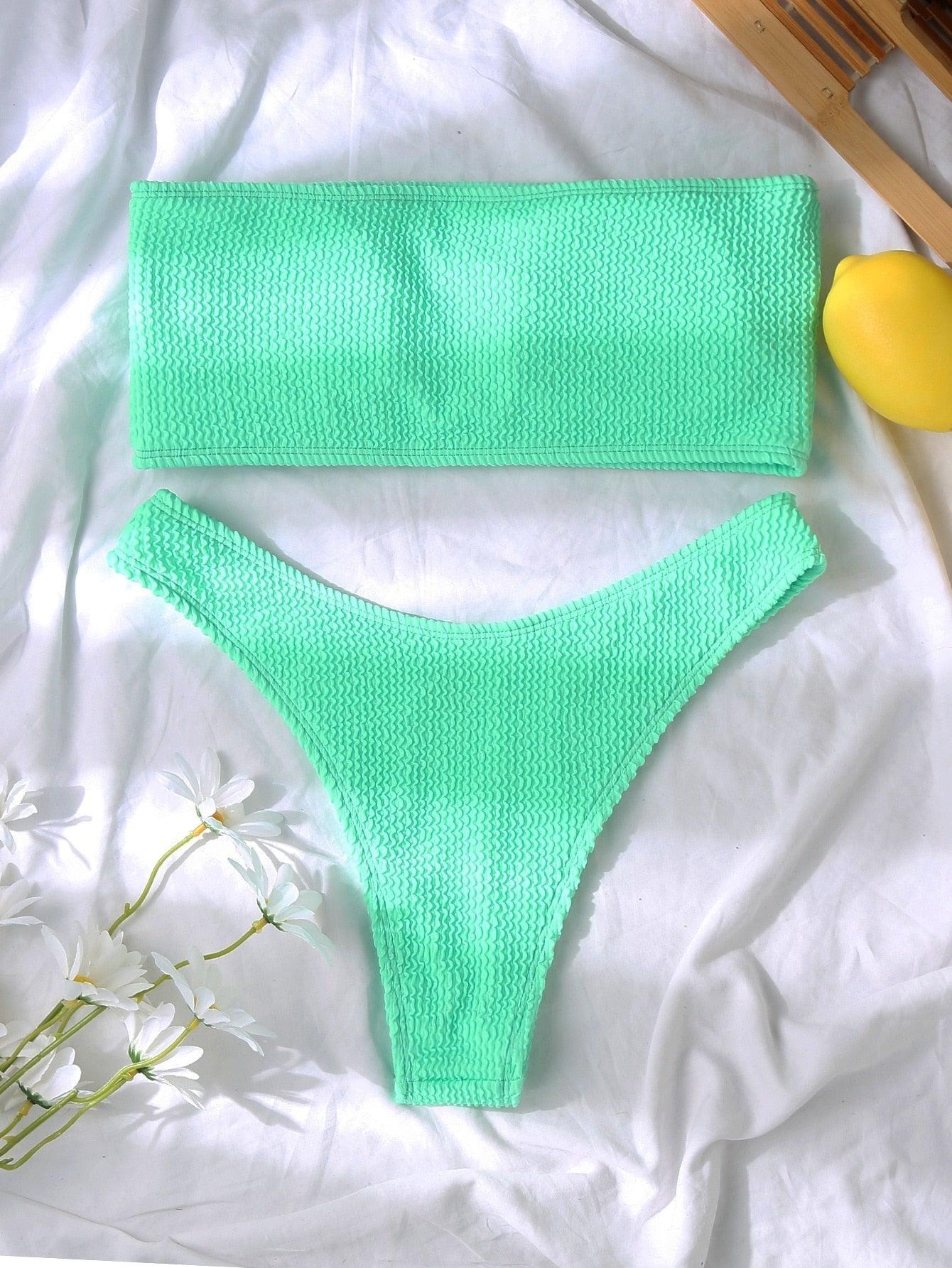 Conjunto de Bikini Elegante con Push-Up para Mujeres