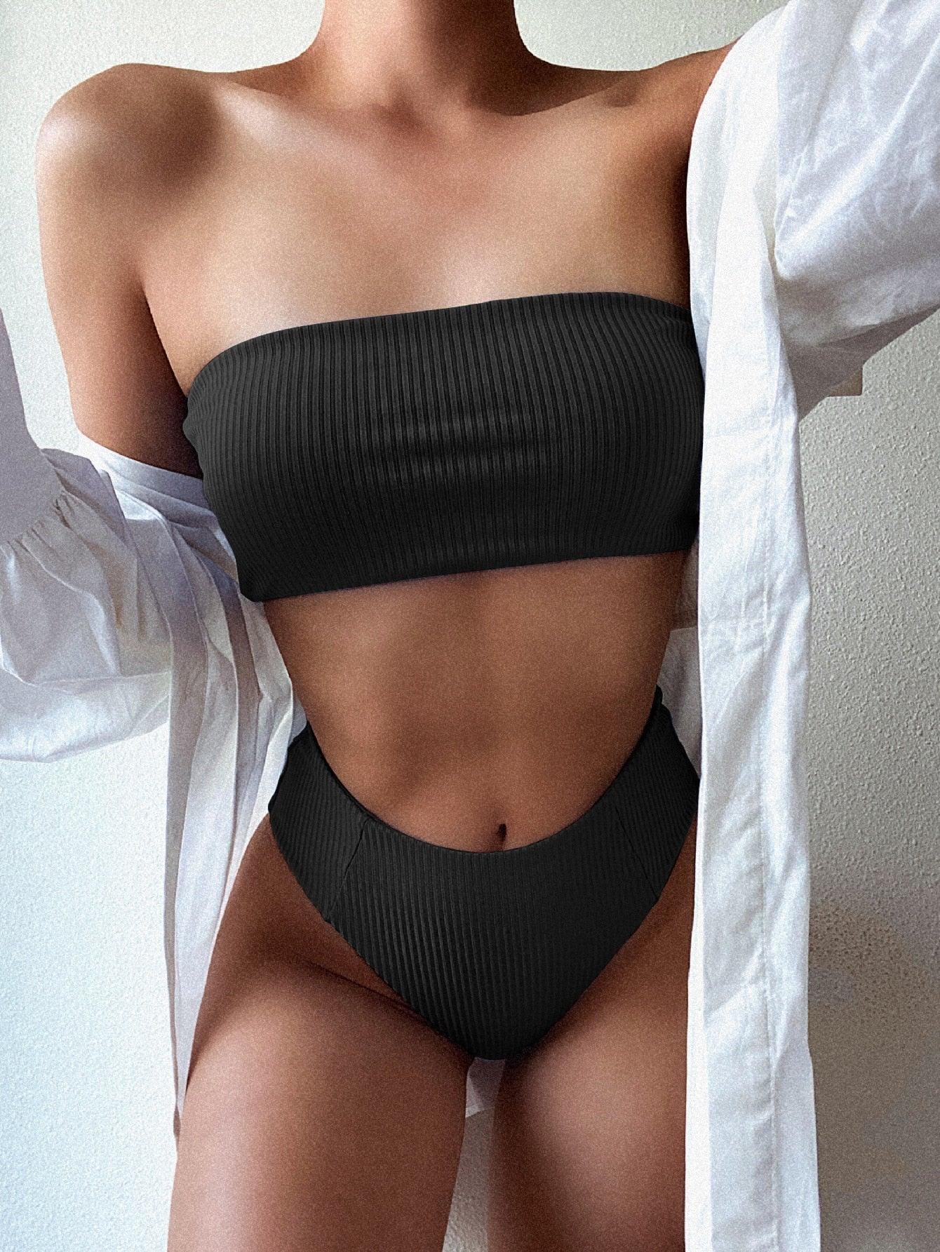 Conjunto de Bikini Elegante con Push-Up para Mujeres