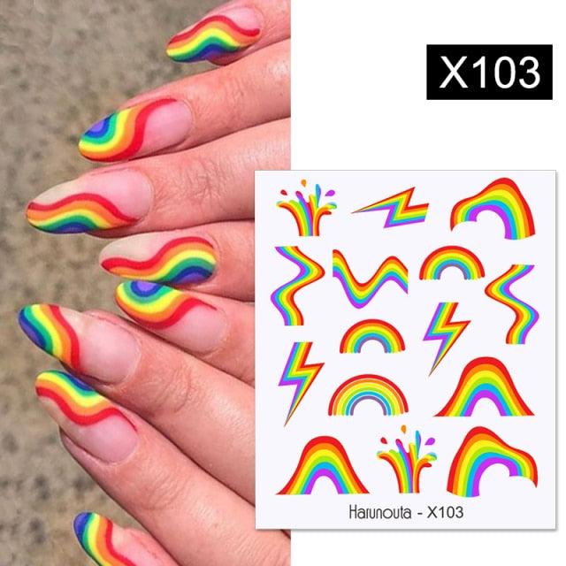 Spring Green Theme Water Decal Stickers for Nail Art