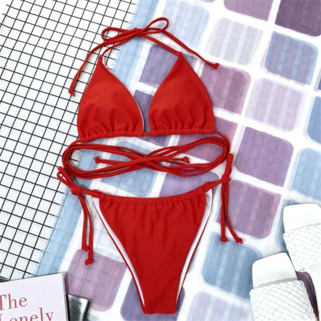 Premium High Cut Thong Bikini Set for Women