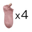 4 Pares de Calcetines Sin Mostrar con Bordado de Corazón para Mujeres