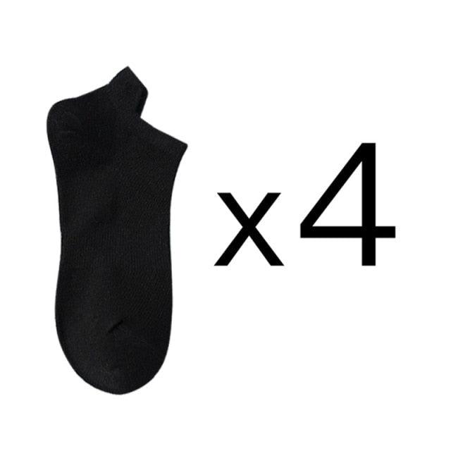 4 Pares de Calcetines Sin Mostrar con Bordado de Corazón para Mujeres
