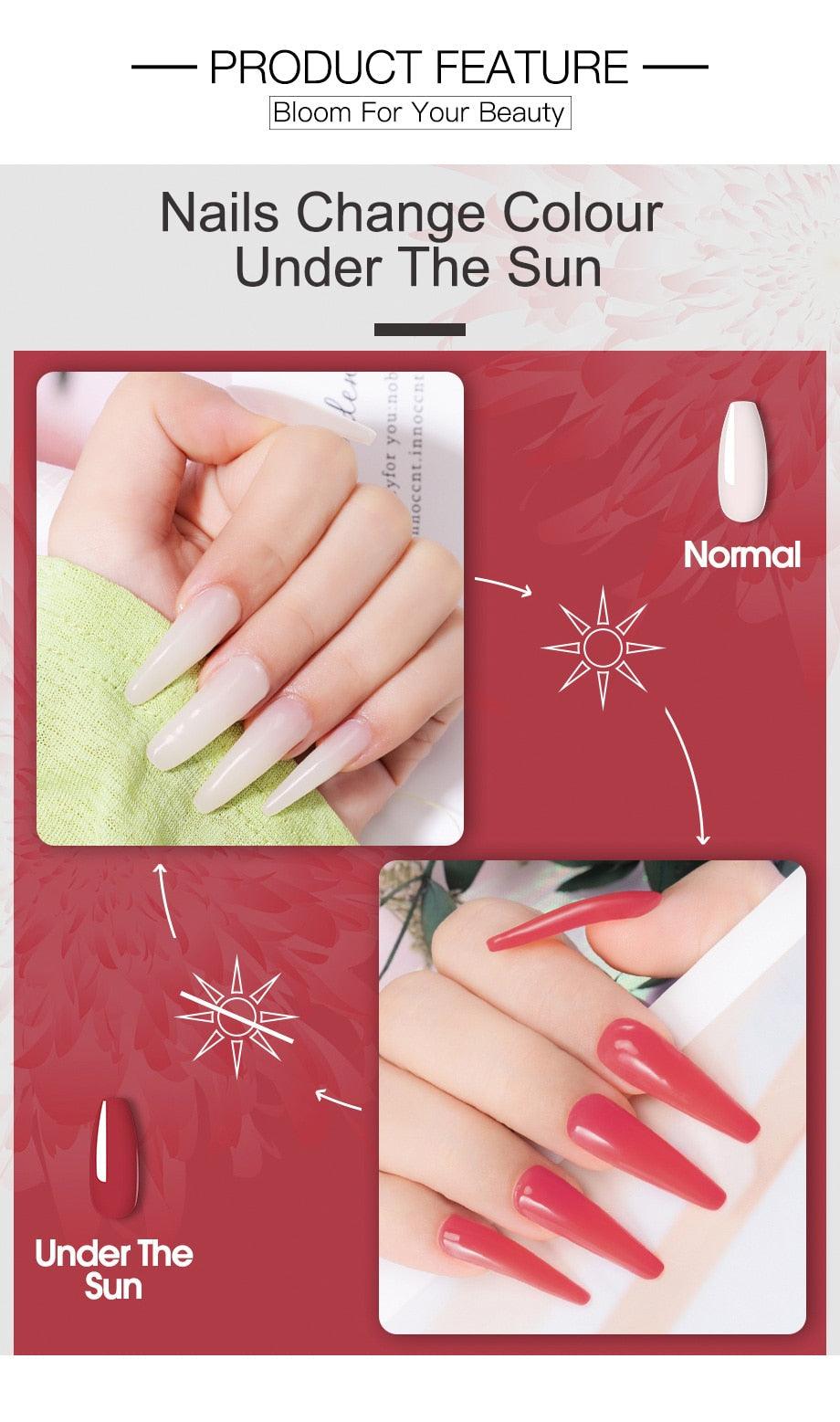 Gel de extensión de uñas UV premium - 15ml esmalte con brillo