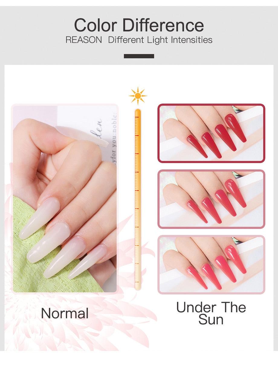 Gel de extensión de uñas UV premium - 15ml esmalte con brillo