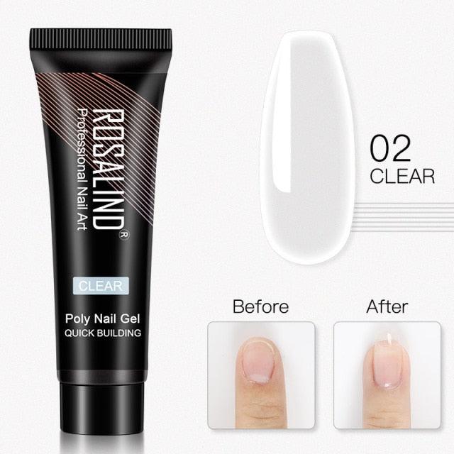 Gel de extensión de uñas UV premium - 15ml esmalte con brillo