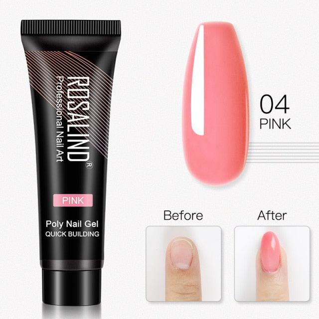 Gel de extensión de uñas UV premium - 15ml esmalte con brillo