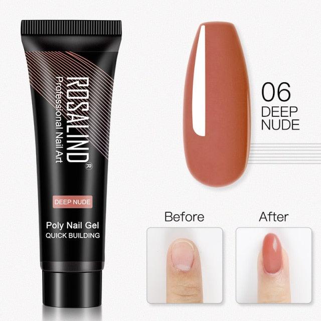 Gel de extensión de uñas UV premium - 15ml esmalte con brillo