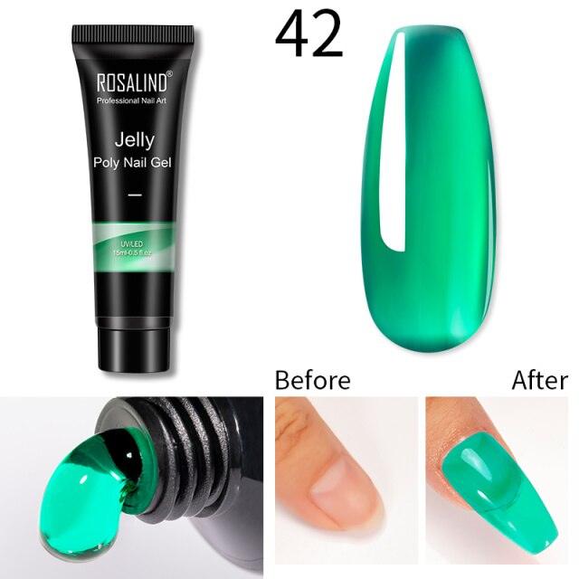 Gel de extensión de uñas UV premium - 15ml esmalte con brillo