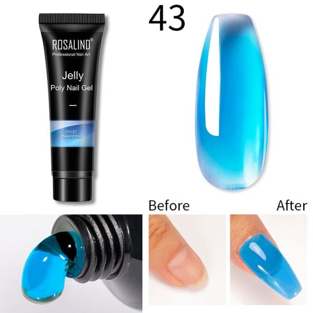 Gel de extensión de uñas UV premium - 15ml esmalte con brillo