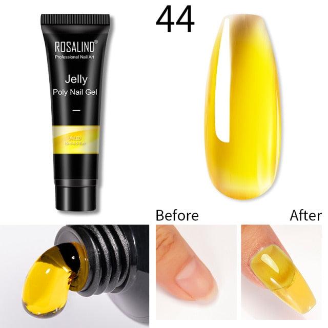 Gel de extensión de uñas UV premium - 15ml esmalte con brillo