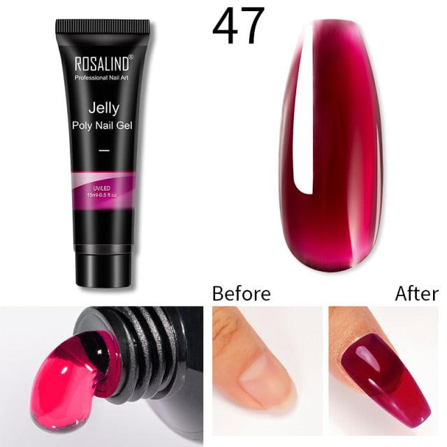 Gel de extensión de uñas UV premium - 15ml esmalte con brillo