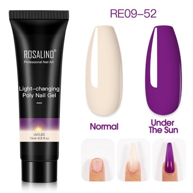 Gel de extensión de uñas UV premium - 15ml esmalte con brillo