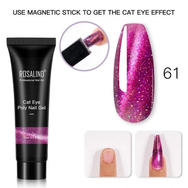 Gel de extensión de uñas UV premium - 15ml esmalte con brillo