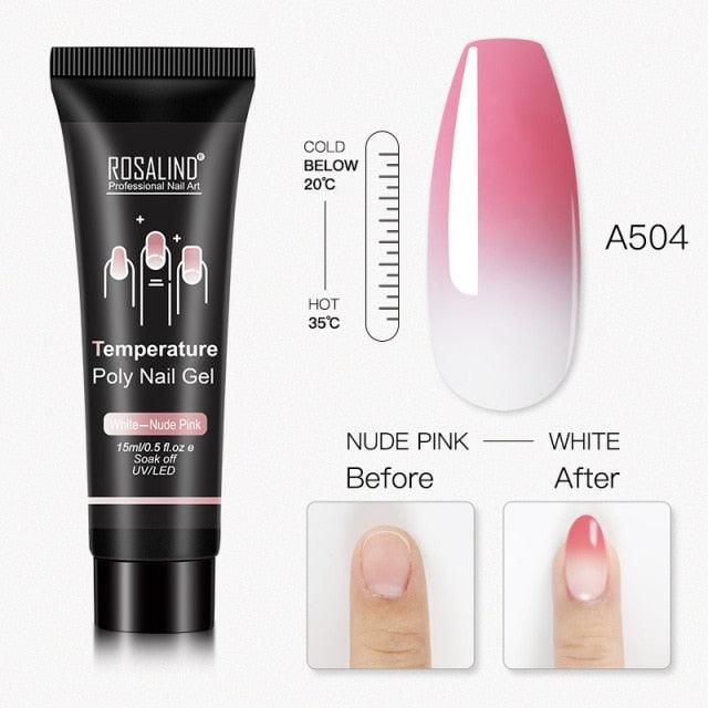 Gel de extensión de uñas UV premium - 15ml esmalte con brillo
