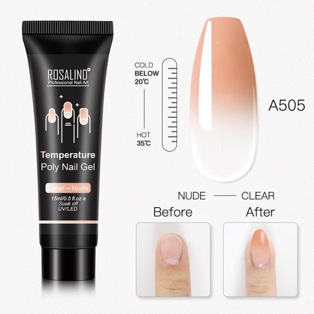 Gel de extensión de uñas UV premium - 15ml esmalte con brillo