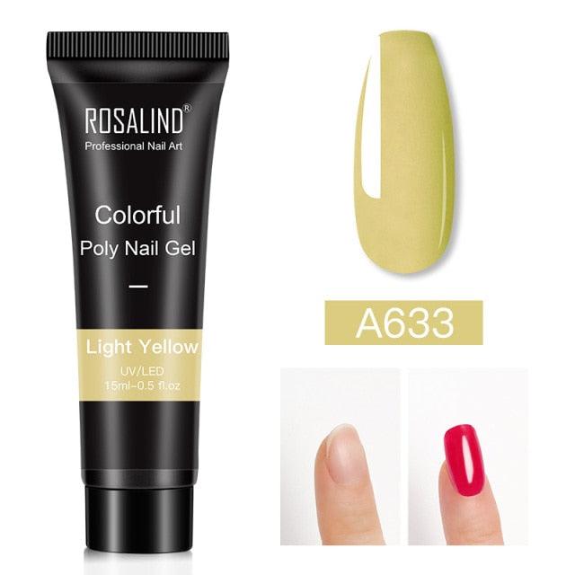 Gel de extensión de uñas UV premium - 15ml esmalte con brillo