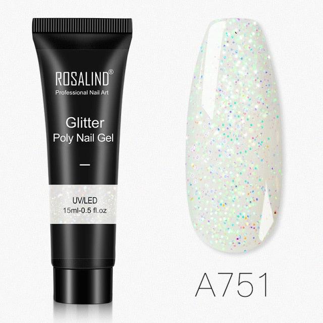 Gel de extensión de uñas UV premium - 15ml esmalte con brillo