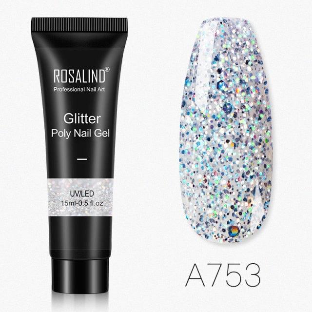 Gel de extensión de uñas UV premium - 15ml esmalte con brillo