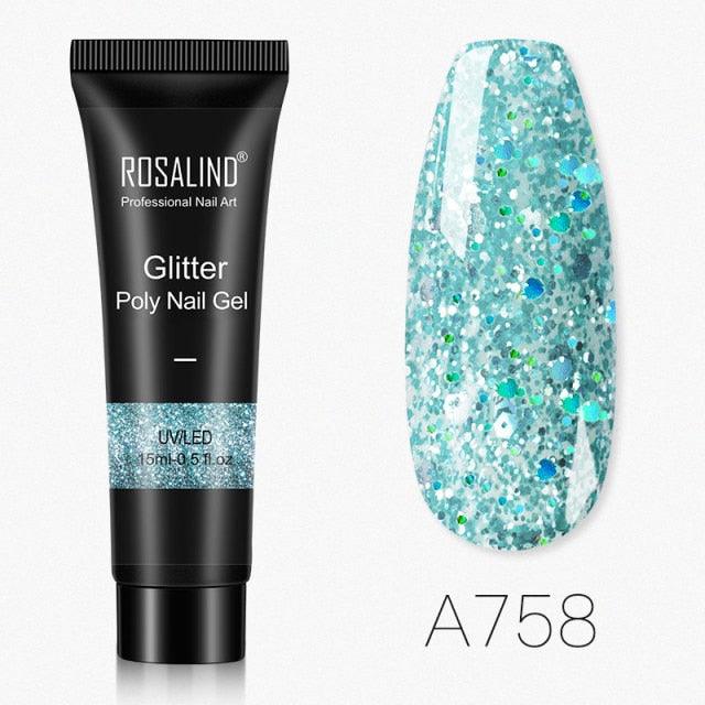 Gel de extensión de uñas UV premium - 15ml esmalte con brillo