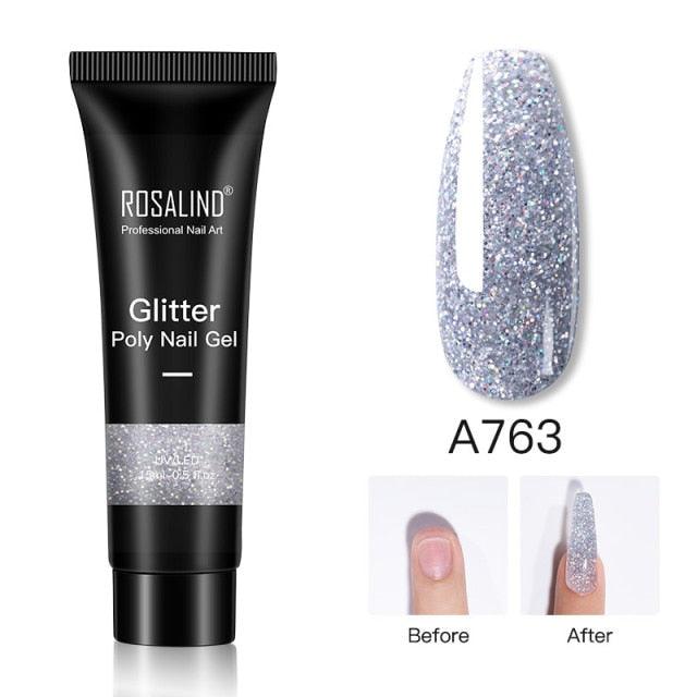 Gel de extensión de uñas UV premium - 15ml esmalte con brillo