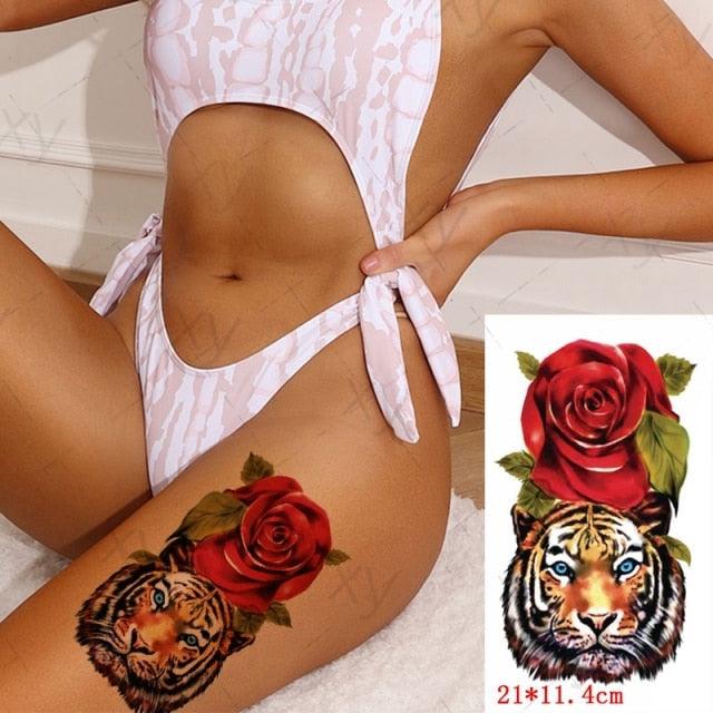 Elegante Calcomanía de Tatuaje Temporal Impermeable de Mariposa 3D