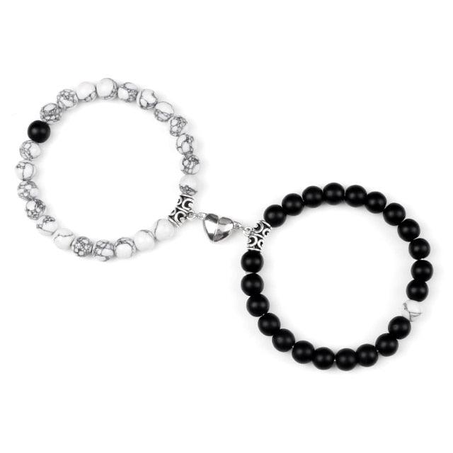 Ensemble de Bracelets Magnétiques en Forme de Cœur pour Couples