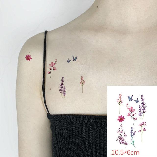 Elegant Waterproof Temporary Tattoos - Sun, Moon & Heart Designs