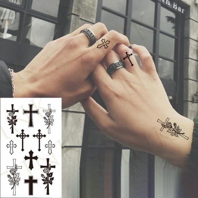 Elegant Waterproof Temporary Tattoos - Sun, Moon & Heart Designs