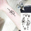 Elegant Waterproof Temporary Tattoos - Sun, Moon & Heart Designs