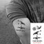 Elegant Waterproof Temporary Tattoos - Sun, Moon & Heart Designs