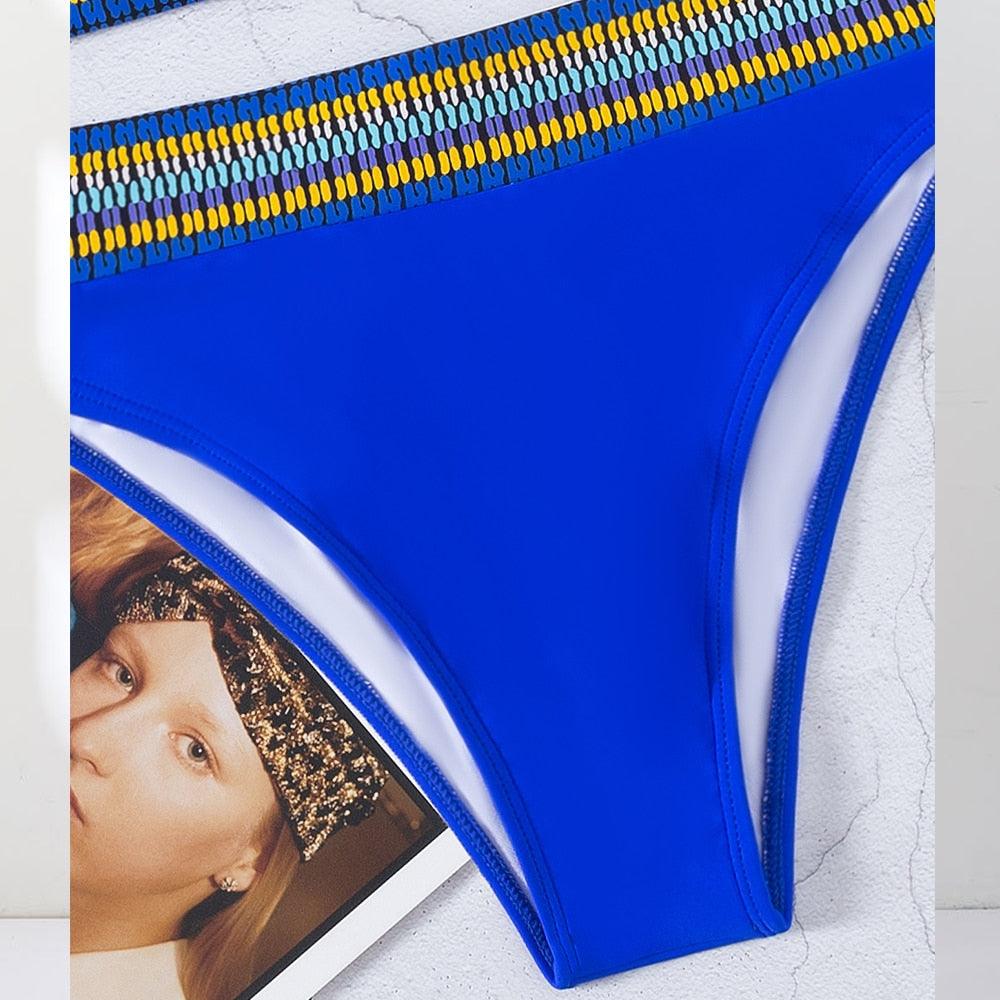Ribbed High Waist Bikini Set for Women