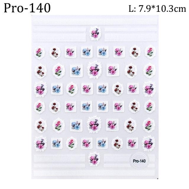 Ensemble de Stickers Ongles 5D - Designs Hivernaux Charmants