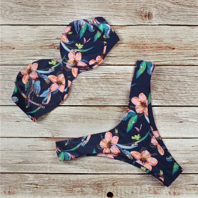 Ensemble de Bikini Push-Up Premium pour Femmes - Maillot de Bain Taille Haute