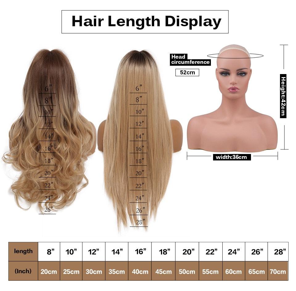 Perruque synthétique blonde ombrée bob pour femmes - Résistante à la chaleur